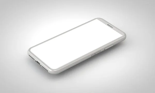 Modelo de tela em branco smartphone moderno. abstrato branco moda f — Fotografia de Stock