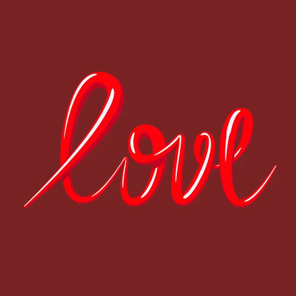 Любов каліграфія 3D-текст. романтика, концепція валентинки — стокове фото