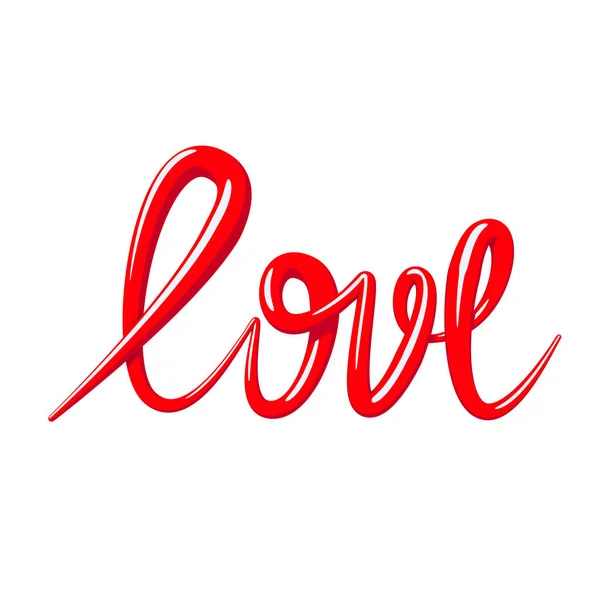 Amor caligrafía texto 3D. romance, concepto de San Valentín — Foto de Stock