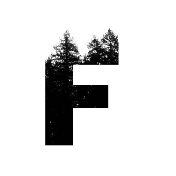 Lettera F caratteri hipster wilderness lettering. Avventura all'aperto . — Foto Stock