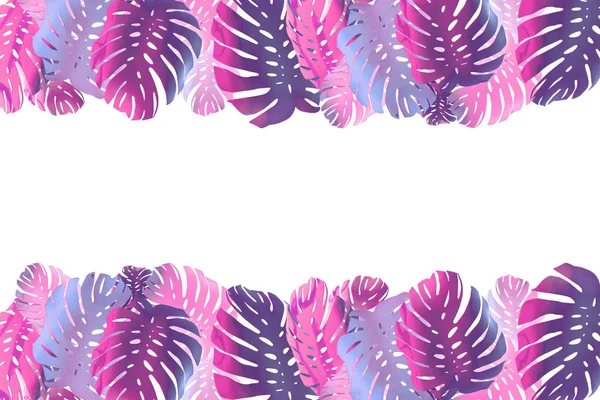Tropische Palme Monstera Blatt Hintergrund. abstrakt bunt — Stockfoto
