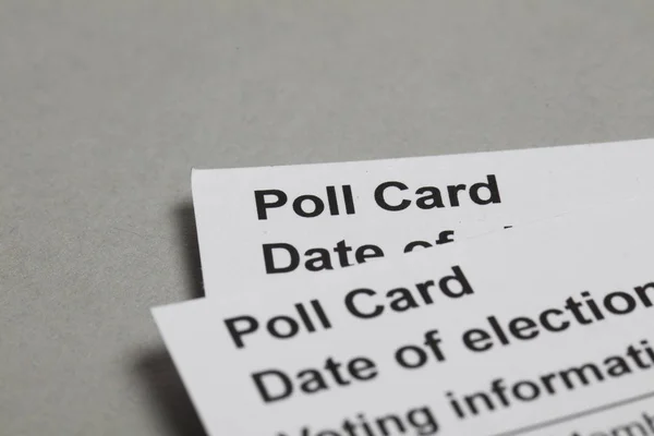 Poll Card for the UK General election — Stock Photo, Image