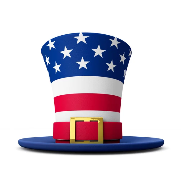 Verenigde Staten Uncle Sam sterren en strepen hoed. 3d Rendering — Stockfoto