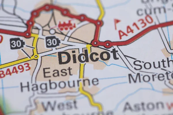 Didcot location road map. Great Britain map. — Stock Photo, Image