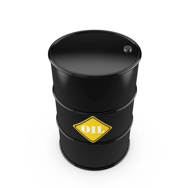 Metal oil barrel containers. 3D Rendering — Stock Photo, Image