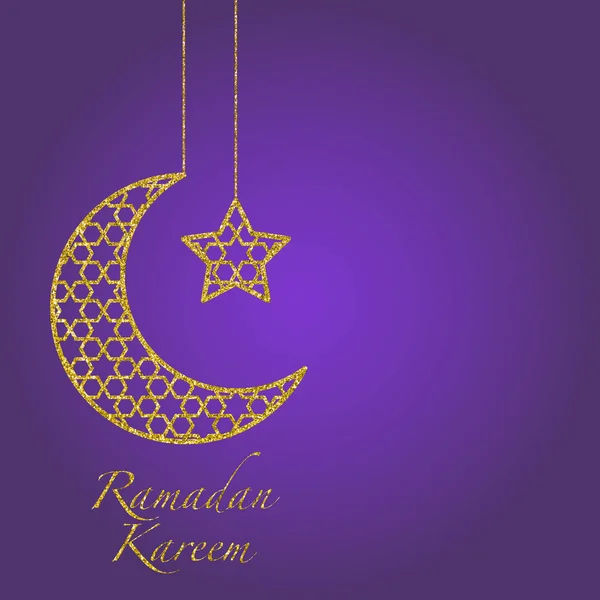 Иллюстрация Луны Звезды Рамадама Карима — стоковое фото