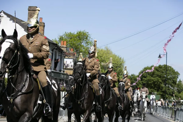 WINDSOR, Reino Unido - 17 DE MAYO DE 2018: Ensayo completo con el brazo — Foto de Stock