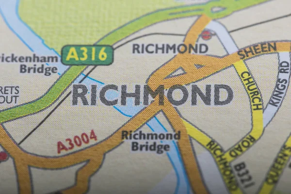 London borough of Richmond location map — Stock Photo, Image