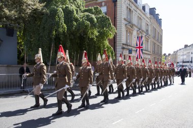 Windsor, Uk - 17 Mayıs 2018: Kol ile tam teçhizatlı prova