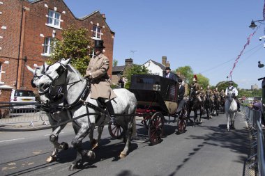 Windsor, Uk - 17 Mayıs 2018: Kol ile tam teçhizatlı prova