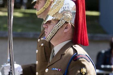 Windsor, Uk - 17 Mayıs 2018: Kol ile tam teçhizatlı prova