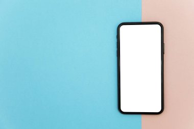 Modern çerçevesiz akıllı telefon ekranının ön görüntüsü