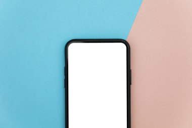 Modern çerçevesiz akıllı telefon ekranının ön görüntüsü