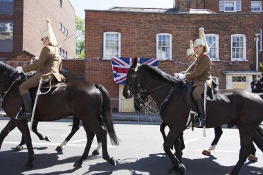 Windsor, Uk - 17 Mayıs 2018: Kol ile tam teçhizatlı prova