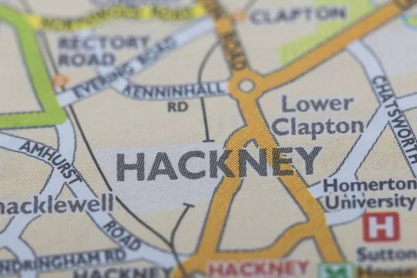 London borough of Hackney location map — Stock Photo, Image