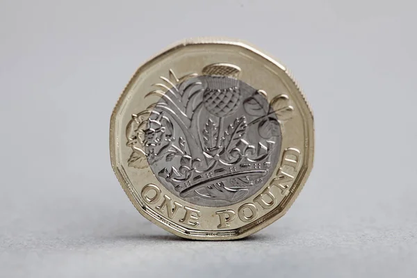 Brytyjski szterling 1 funt monety waluty — Zdjęcie stockowe