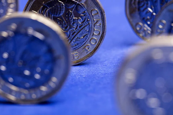 Libra esterlina britânica moeda de uma libra — Fotografia de Stock