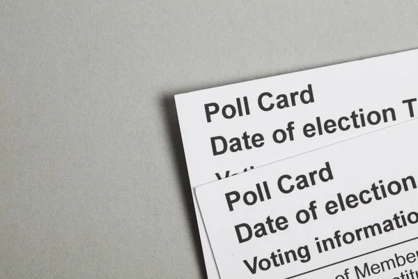Poll Card voor de Britse parlementsverkiezingen — Stockfoto