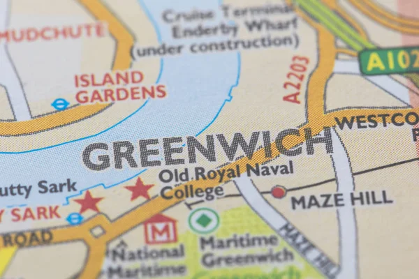 London borough of Greenwich location map — Stock Photo, Image