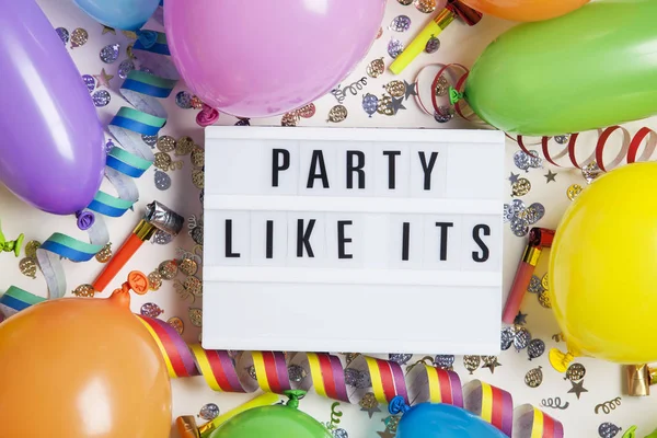 리 에서 와 같은 메시지를 전달하는 파티 배경 — 스톡 사진