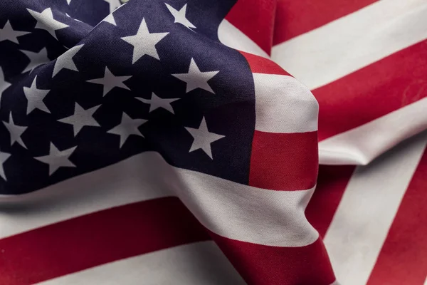 Közelkép az amerikai csillagok és csíkok zászló — Stock Fotó