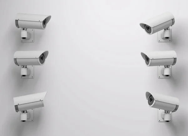 Kamera monitoringu CCTV. Renderowanie 3D — Zdjęcie stockowe