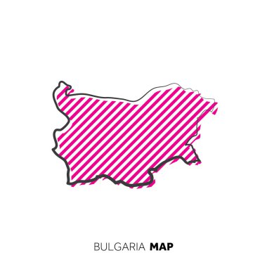 Modern ulusal harita vektör illüstrasyonu