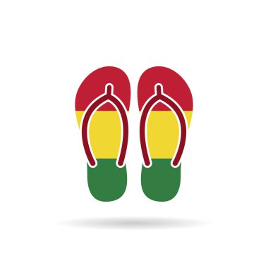 dijital illüstrasyon, ulusal bayrak ile parmak arası terlikler