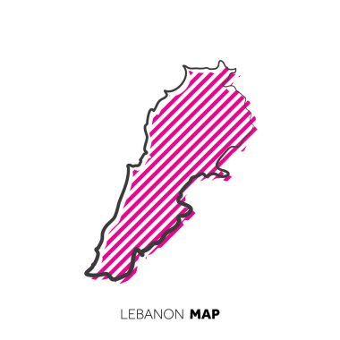 Modern ulusal harita vektör illüstrasyonu