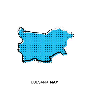 Modern ulusal harita vektör illüstrasyonu