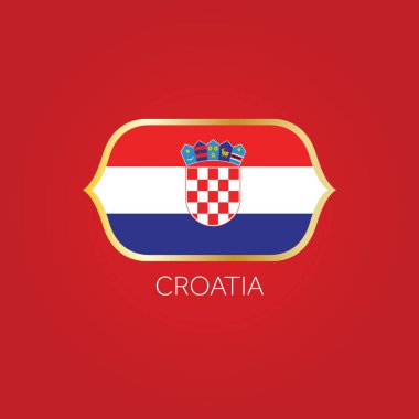 Hırvatistan futbol armasını işaret ediyor