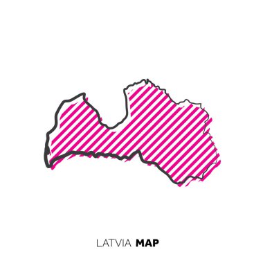 Modern ulusal harita vektör illüstrasyonu