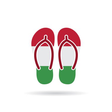 dijital illüstrasyon, ulusal bayrak ile parmak arası terlikler