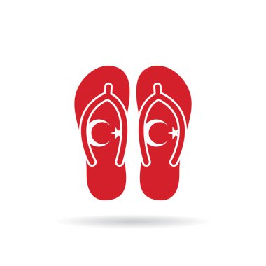 dijital illüstrasyon, ulusal bayrak ile parmak arası terlikler