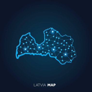 Modern ulusal harita vektör illüstrasyonu