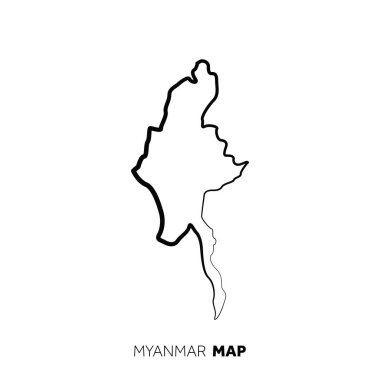 Modern ulusal harita vektör illüstrasyonu