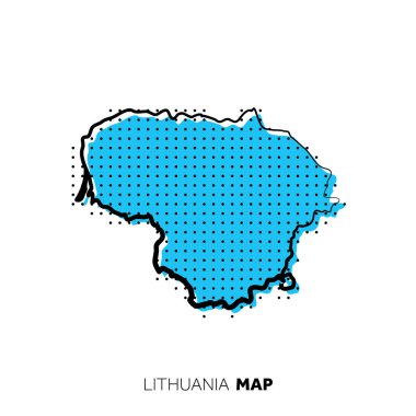 Modern ulusal harita vektör illüstrasyonu