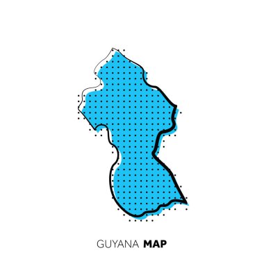 Modern ulusal harita vektör illüstrasyonu