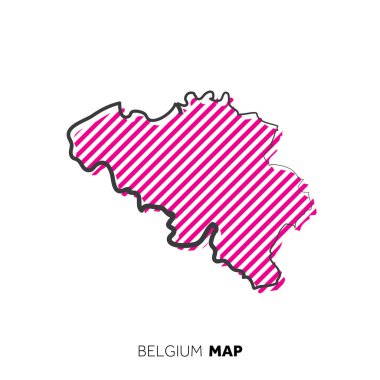 Modern ulusal harita vektör illüstrasyonu