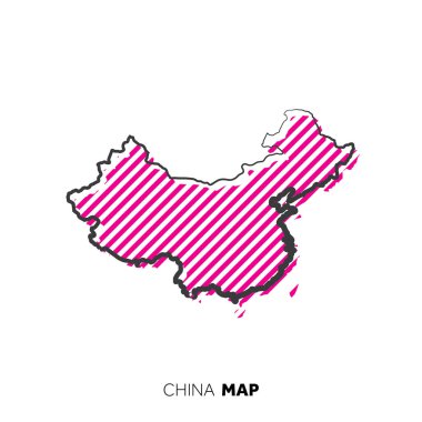 Modern ulusal harita vektör illüstrasyonu