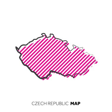 Modern ulusal harita vektör illüstrasyonu