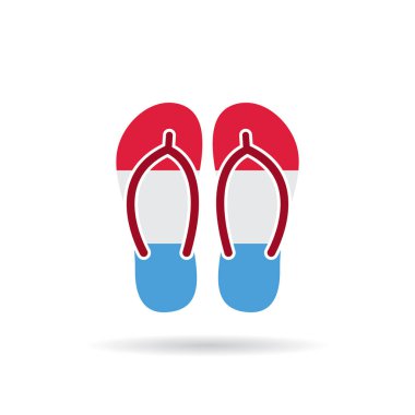 dijital illüstrasyon, ulusal bayrak ile parmak arası terlikler