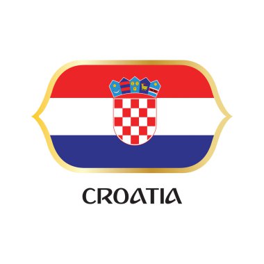 Hırvatistan futbol armasını işaret ediyor