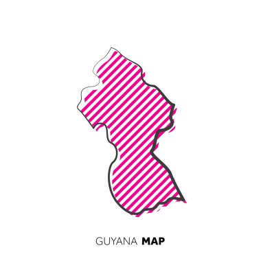 Modern ulusal harita vektör illüstrasyonu