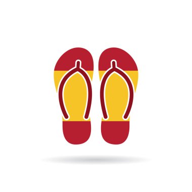 dijital illüstrasyon, ulusal bayrak ile parmak arası terlikler