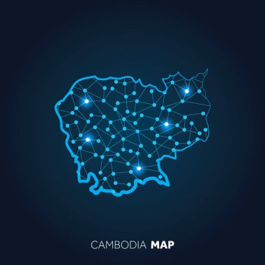 Modern ulusal harita vektör illüstrasyonu