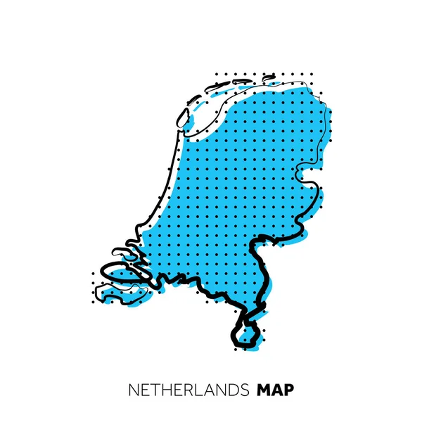 Nowoczesna Mapa Narodowa Wektor Ilustracji — Wektor stockowy