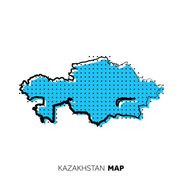 Modern national map vector illustration