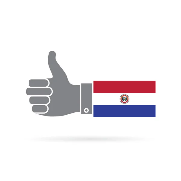 Vector Illustration Thumb Gesture National Flag — Stock Vector