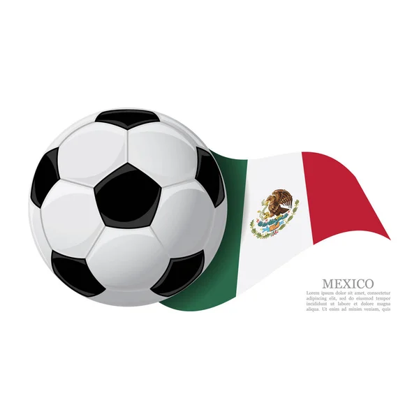 Цифровая Иллюстрация Футбольный Мяч Государственным Флагом — стоковый вектор